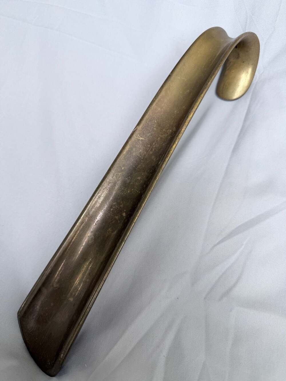 Vintage Solid Brass Long Shoe Horn Hook Handle